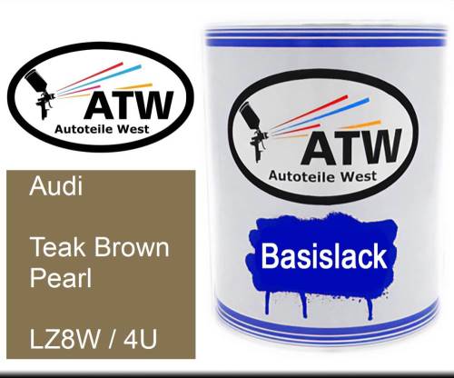 Audi, Teak Brown Pearl, LZ8W / 4U: 1L Lackdose, von ATW Autoteile West.